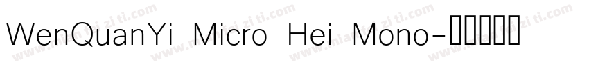 WenQuanYi Micro Hei Mono字体转换